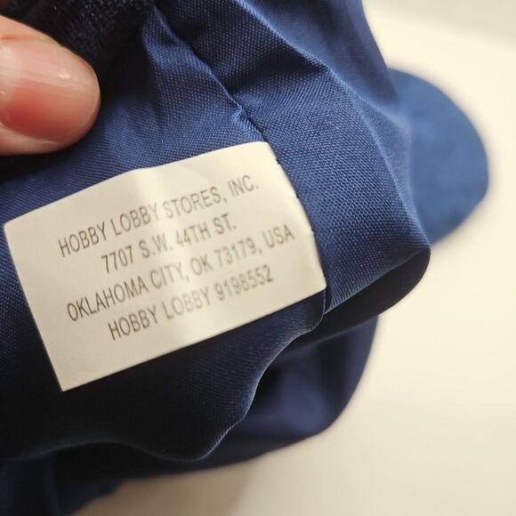 NAVY BLUE VELVET CHRISTMAS STOCKING W/SILVER JINGLE BELLS Hobby Lobby - Picture 7 of 12